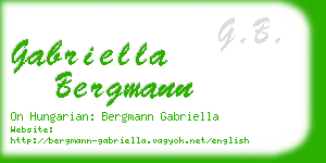 gabriella bergmann business card